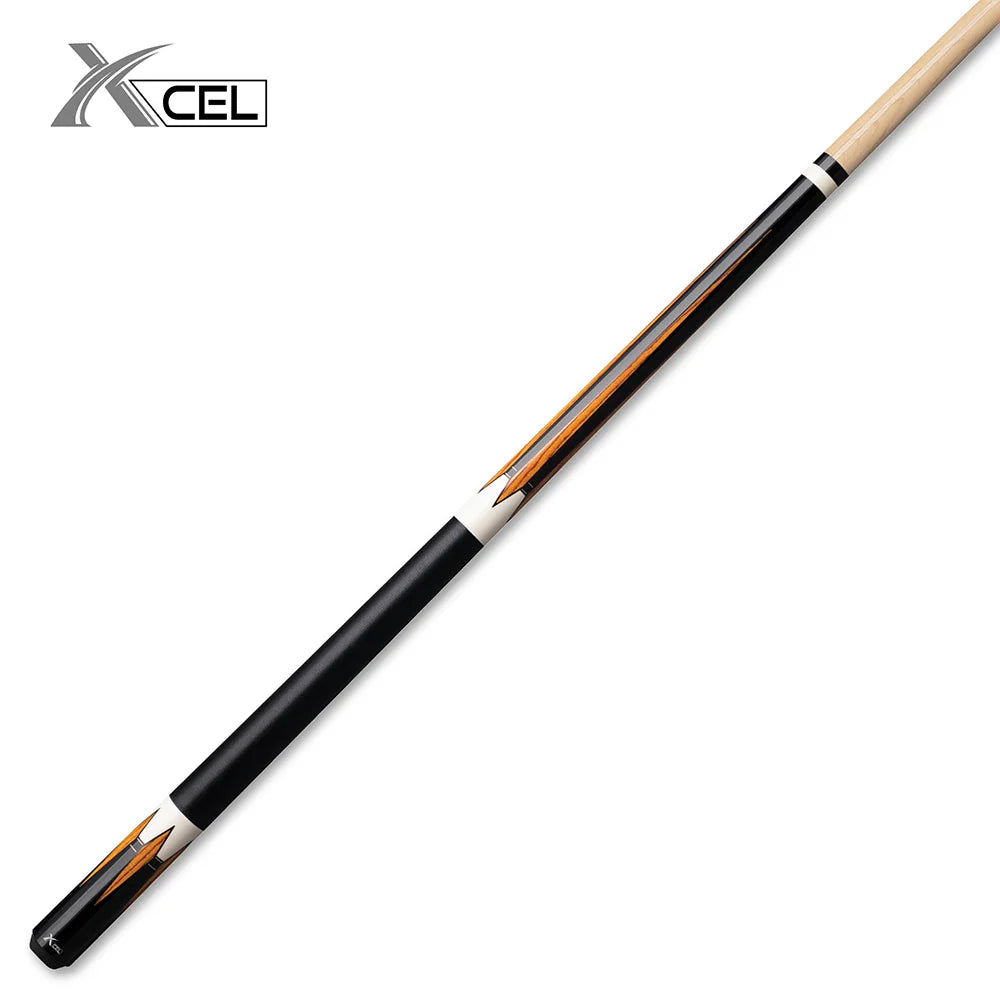 Premium Bocote Black-White Junior Cue with Linen Grip