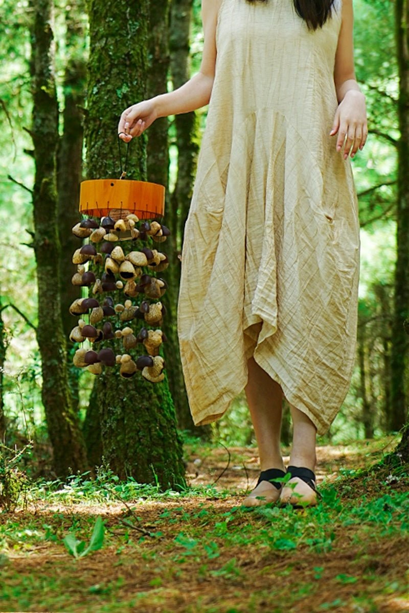 Handmade Entada, Pala Cardamom & Chacha Oleander Seed Shell Wind Chime