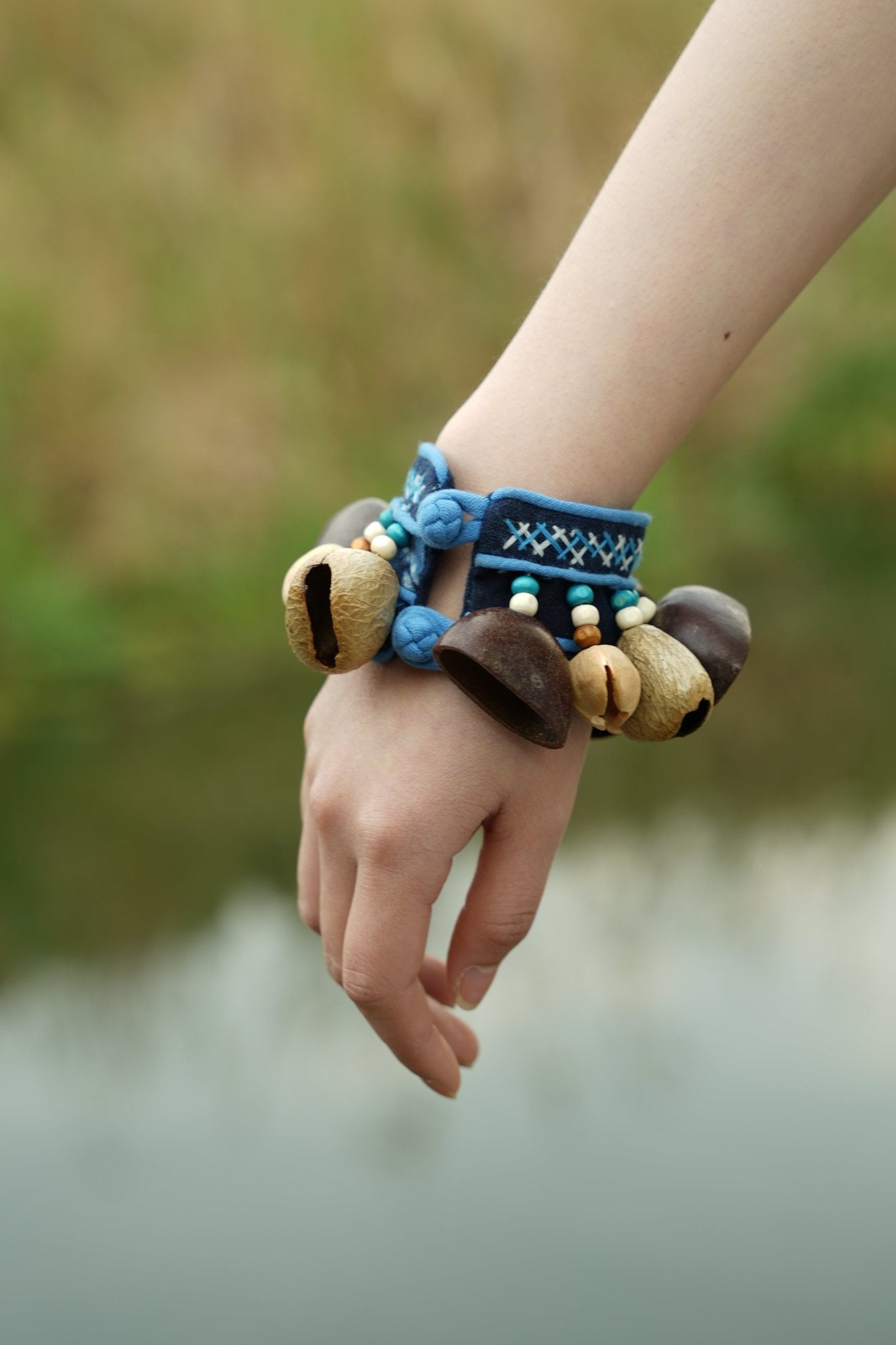 The Indigo Beat - Ethnic Embroidered Wrist Rattle