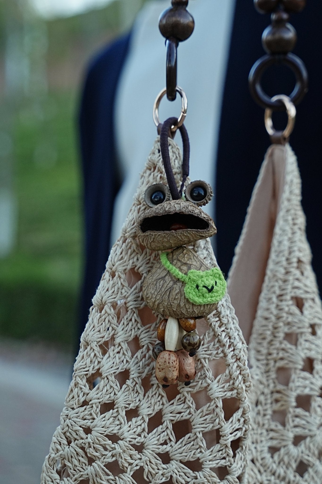 The Wandering Frog - Unique Big-Mouth Charm with Mini Bag
