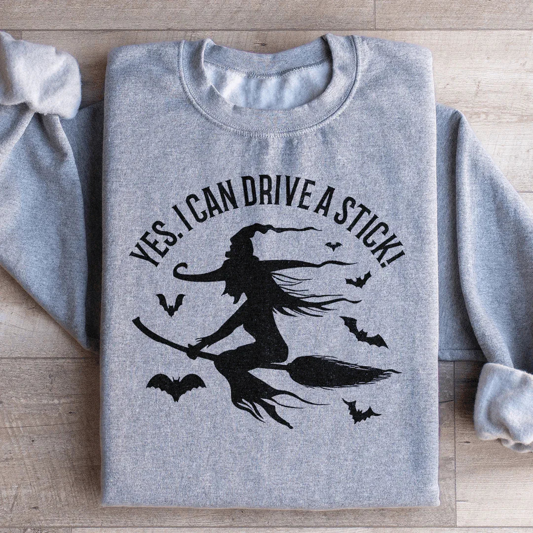 Sudadera con la frase "Sí, puedo conducir un coche manual"