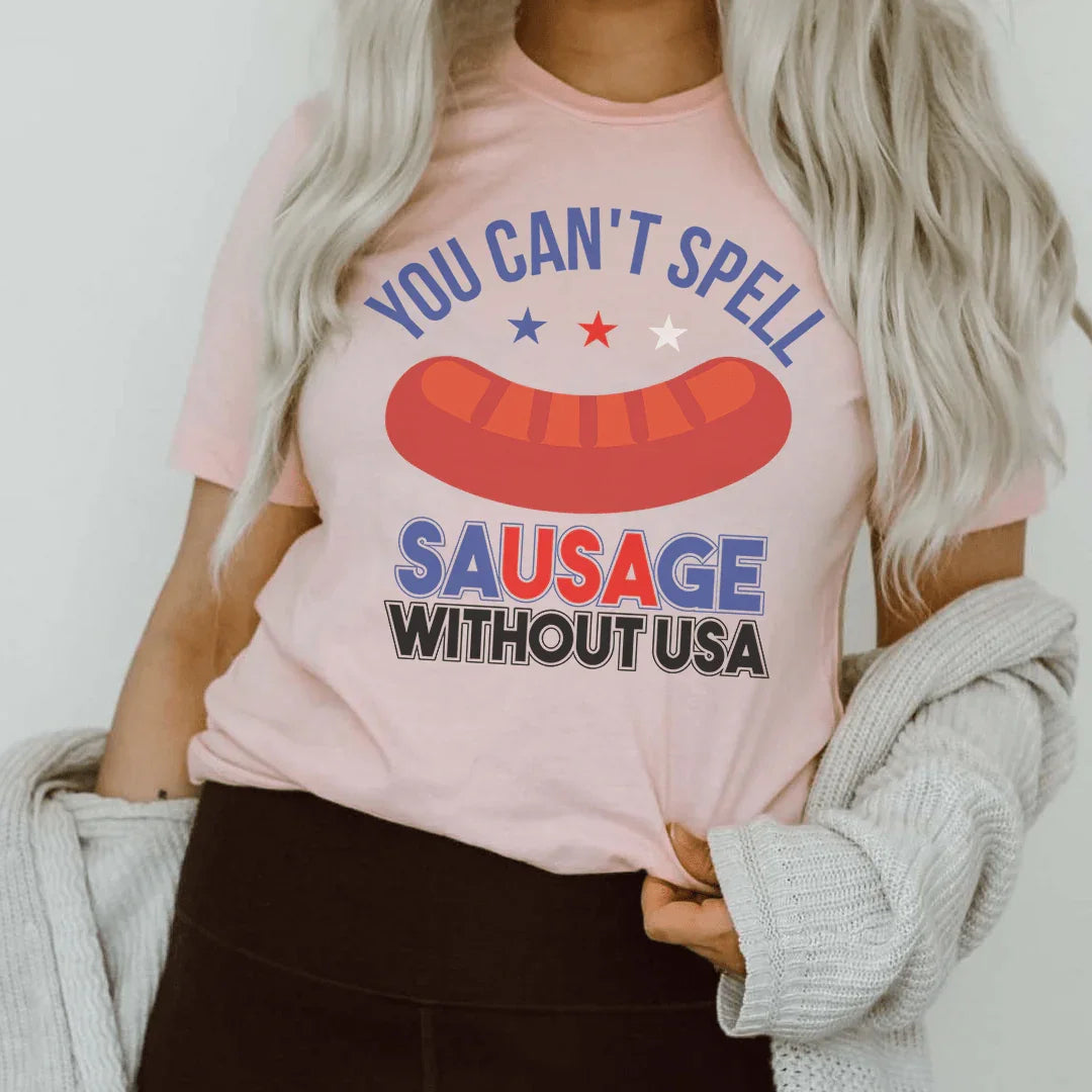 No se puede escribir salchicha sin la camiseta de EE. UU.