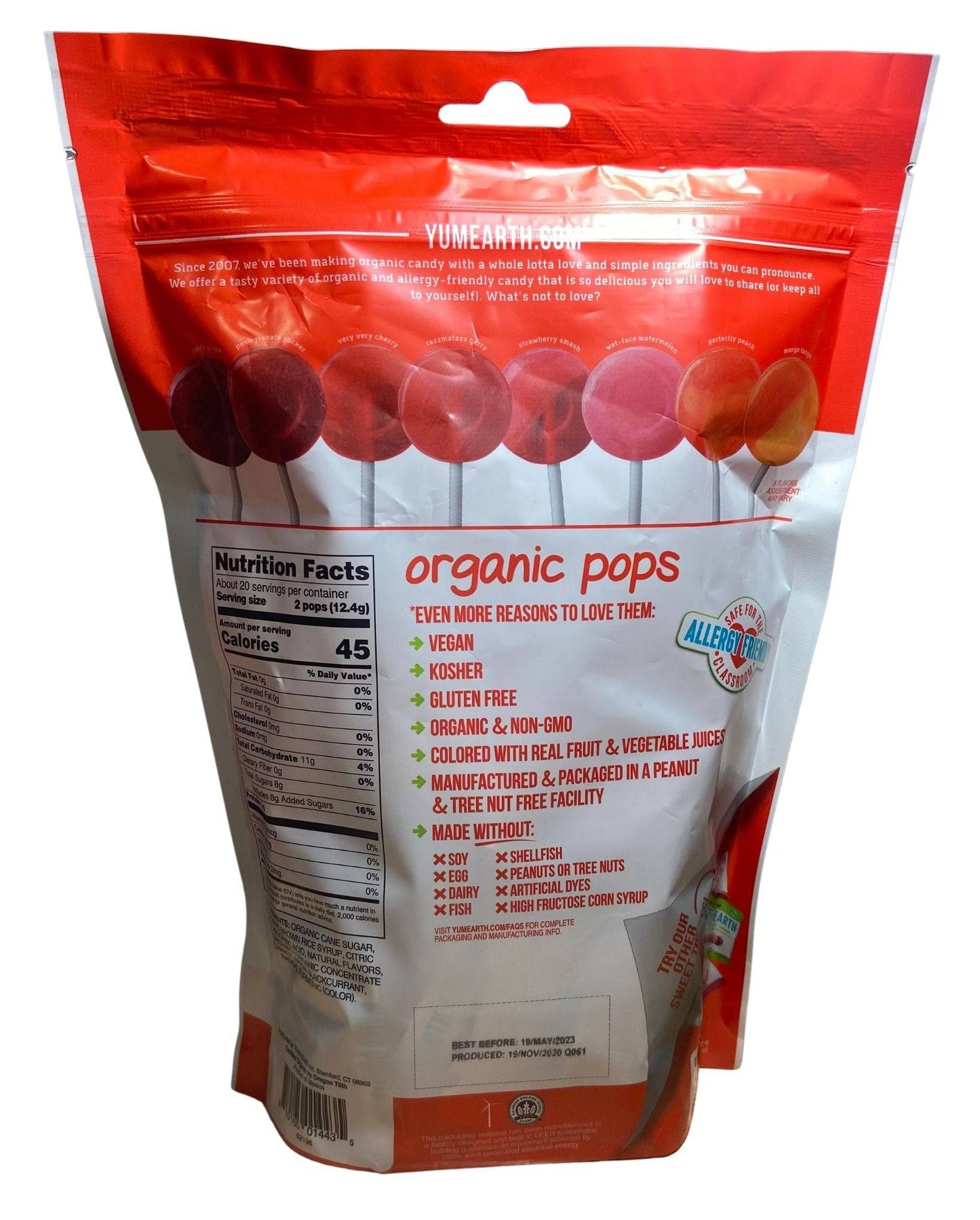 YumEarth Lollipops Orgánicos de Sabores Variados