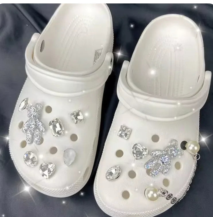 Pearl Chain Shoe Charms for Crocs and Sandals - Elegant Accessories