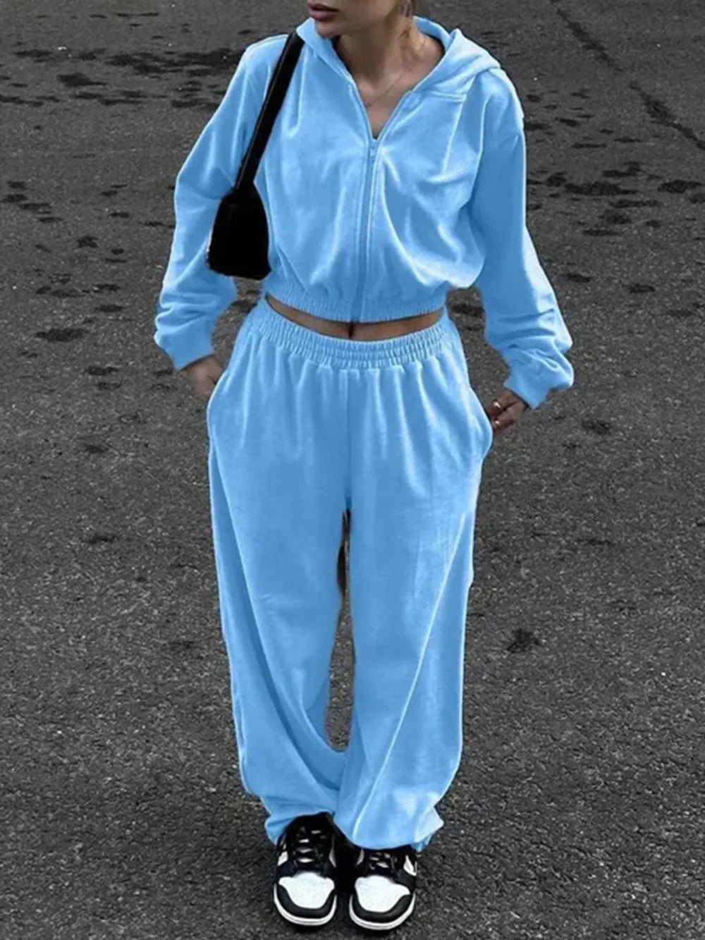 Premium Zip Up Hoodie and Pocketed Pants Set