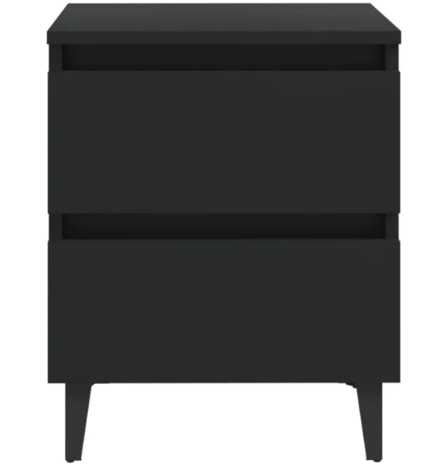 Gabinetes de Cama Negros vidaXL - Solución de Almacenamiento Elegante