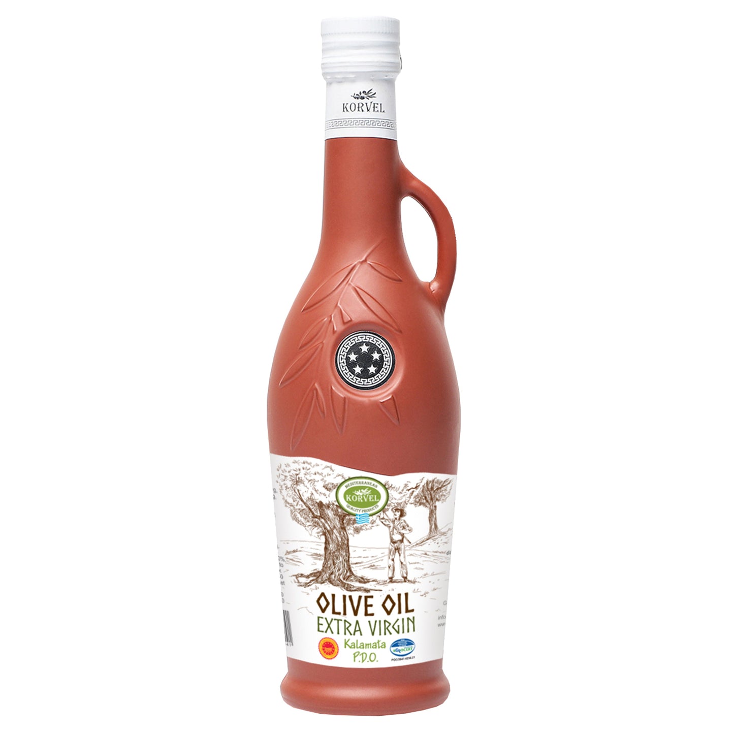 KORVEL Greek Premium EVOO PDO Kalamata, Amphora 16.9 fl oz - Korvel-Food Inc.