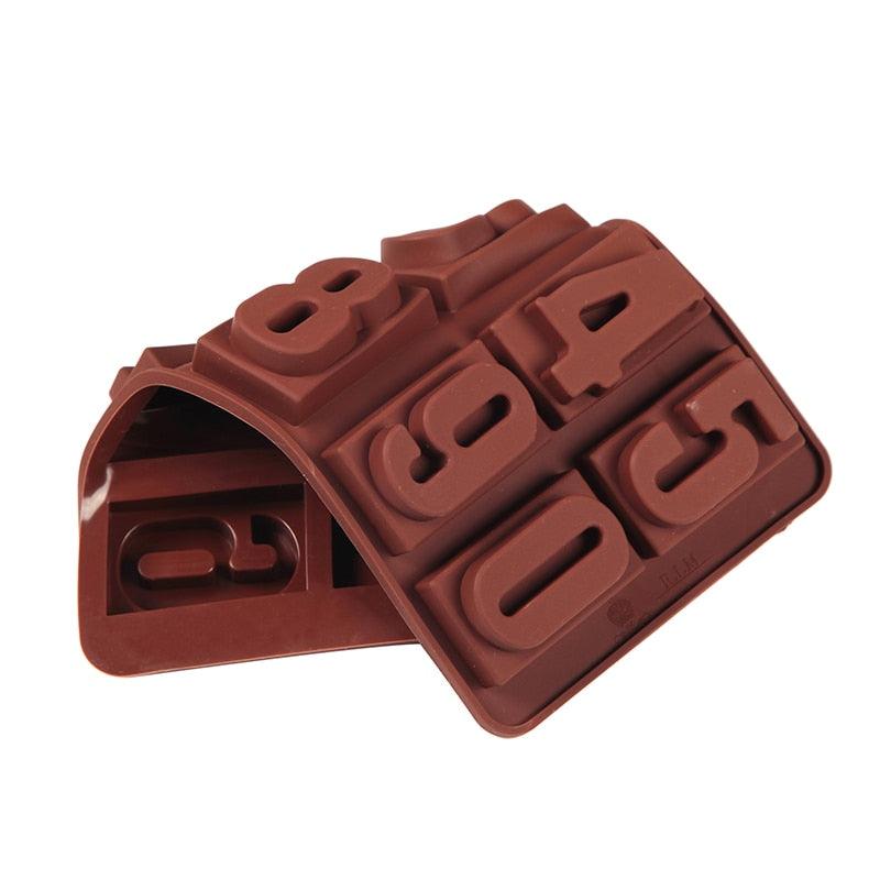 Moldes de Silicona de Números Digitales para Hornear y Decorar