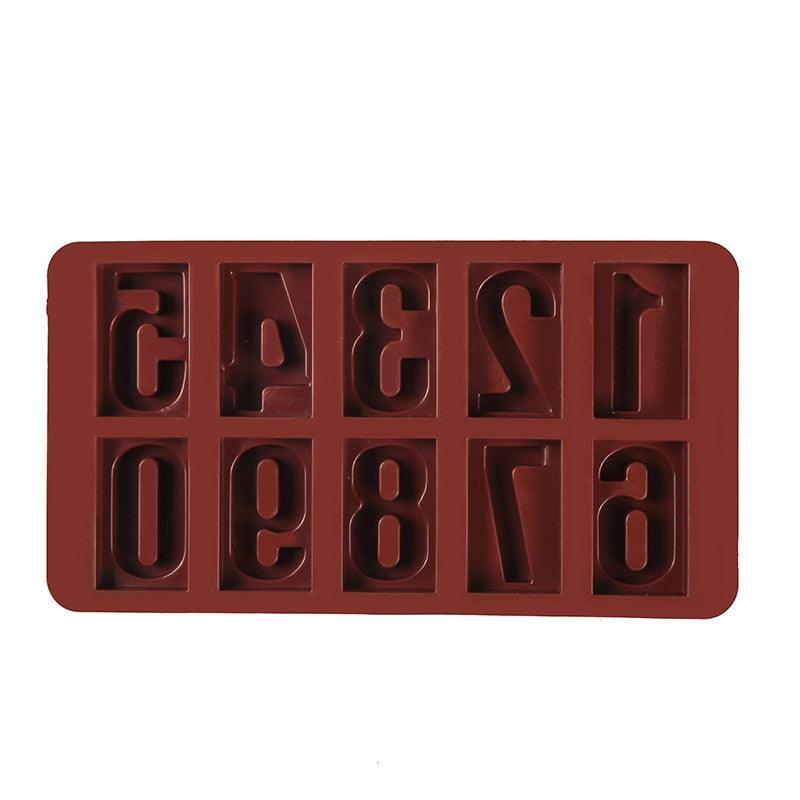 Moldes de Silicona de Números Digitales para Hornear y Decorar
