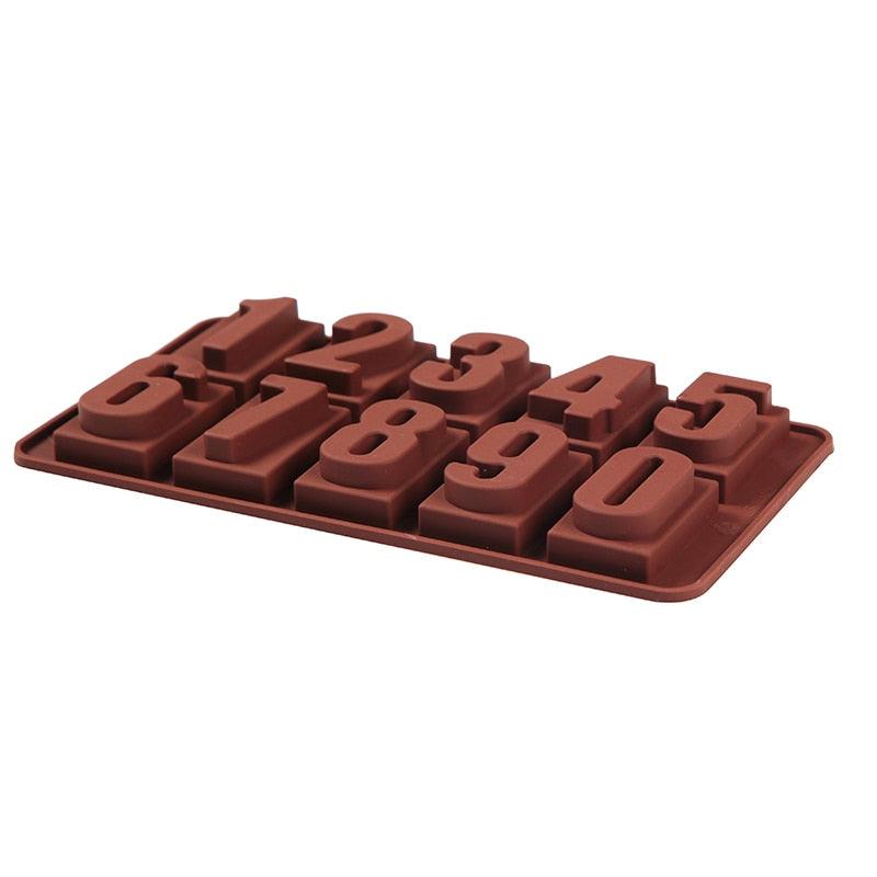 Moldes de Silicona de Números Digitales para Hornear y Decorar