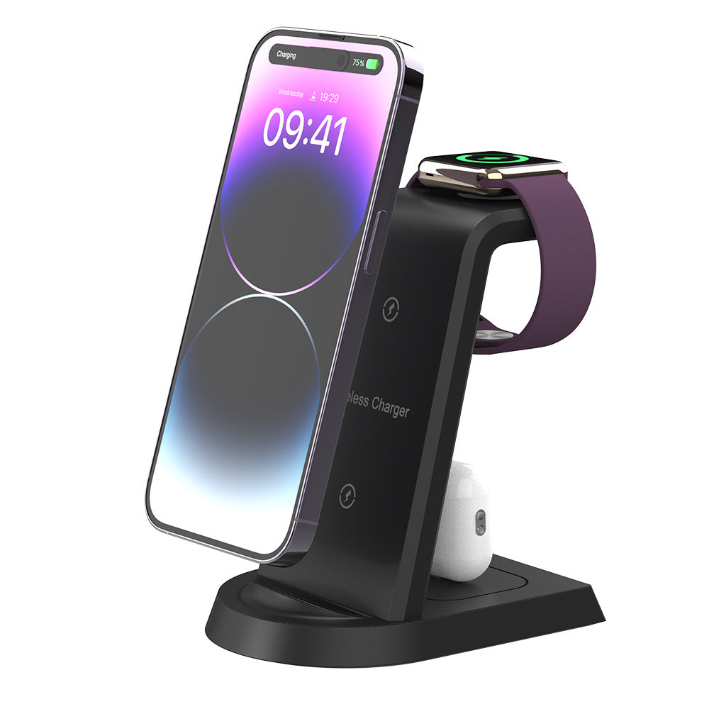 Cargador Inalámbrico Premium Tres en Uno para Dispositivos
