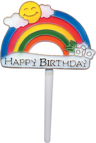 Happy Birthday Rainbow Candles - 24 Count