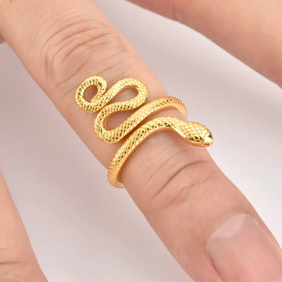 Bague en argent sterling 925 en forme de serpent