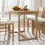 TOPMAX farmhouse countertop height 5-piece dining table set with 1 rectangular dining table and 4 brown dining chairs - Korvel