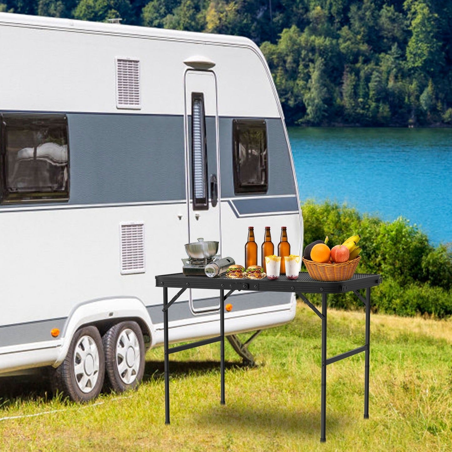 Table de Camping Pliable GBruno - Polyvalente et Portable