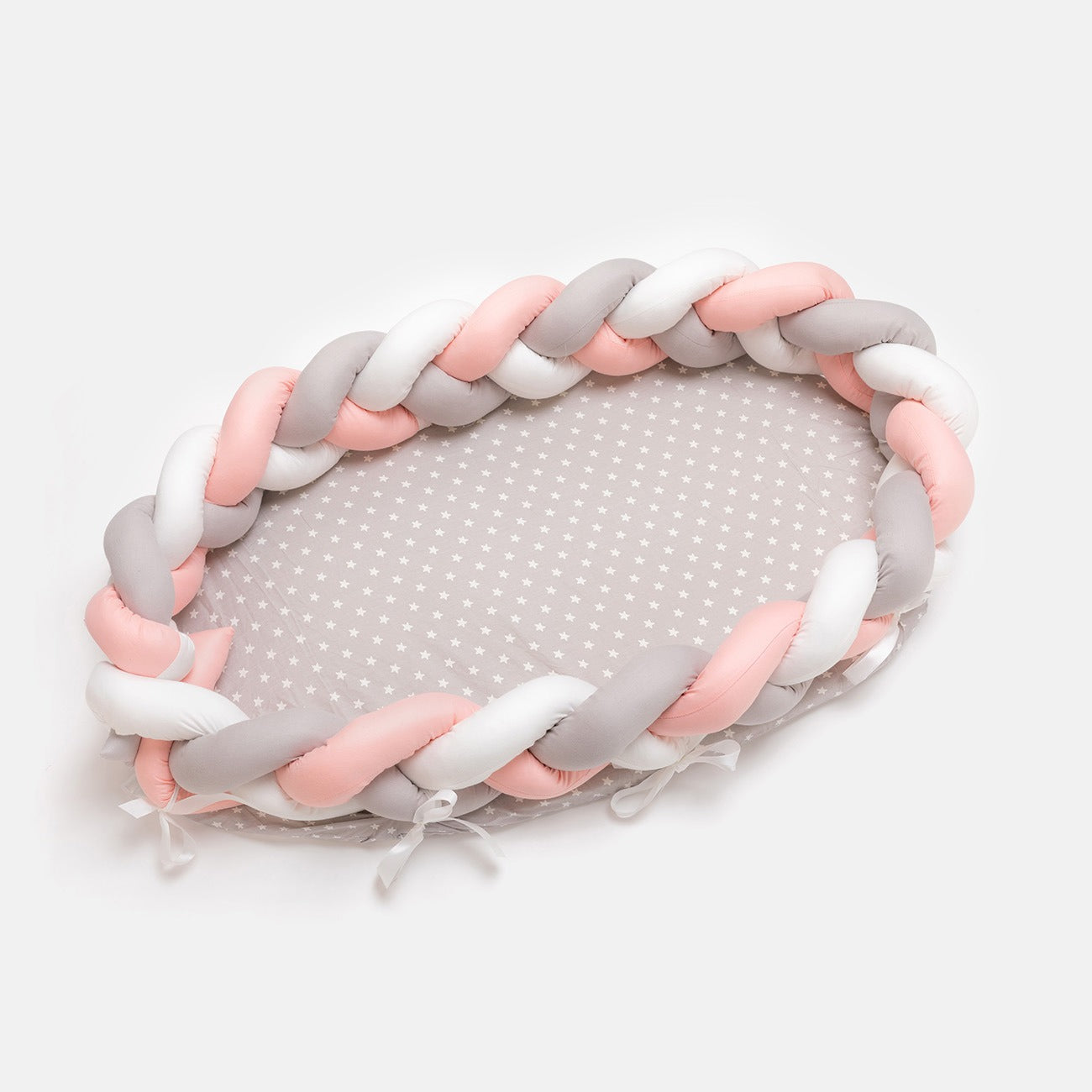 All-Cotton Woven Folding Portable Crib Bionic Removable Manual Fence Three-Dimensional Protective Crib - Korvel