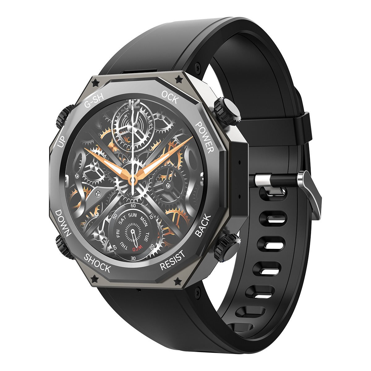 Montre intelligente sportive robuste M1 - Compagnon extérieur étanche de 1,45"