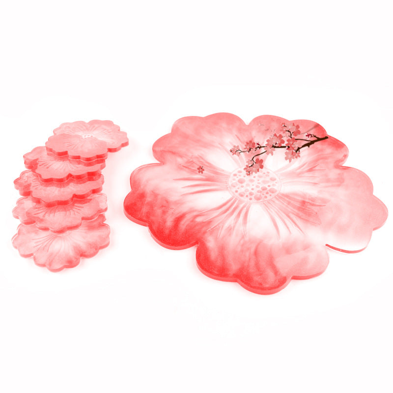 Ensemble de moules à sous-verres en fleur de cerisier - Moules en silicone