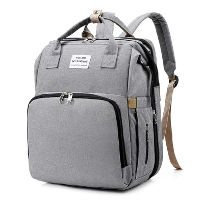 New Outdoor Folding Bag with Baby Can Sleep Mommy Bag Multi-functional Bottle Backpack Diaper Backpack - Korvel
