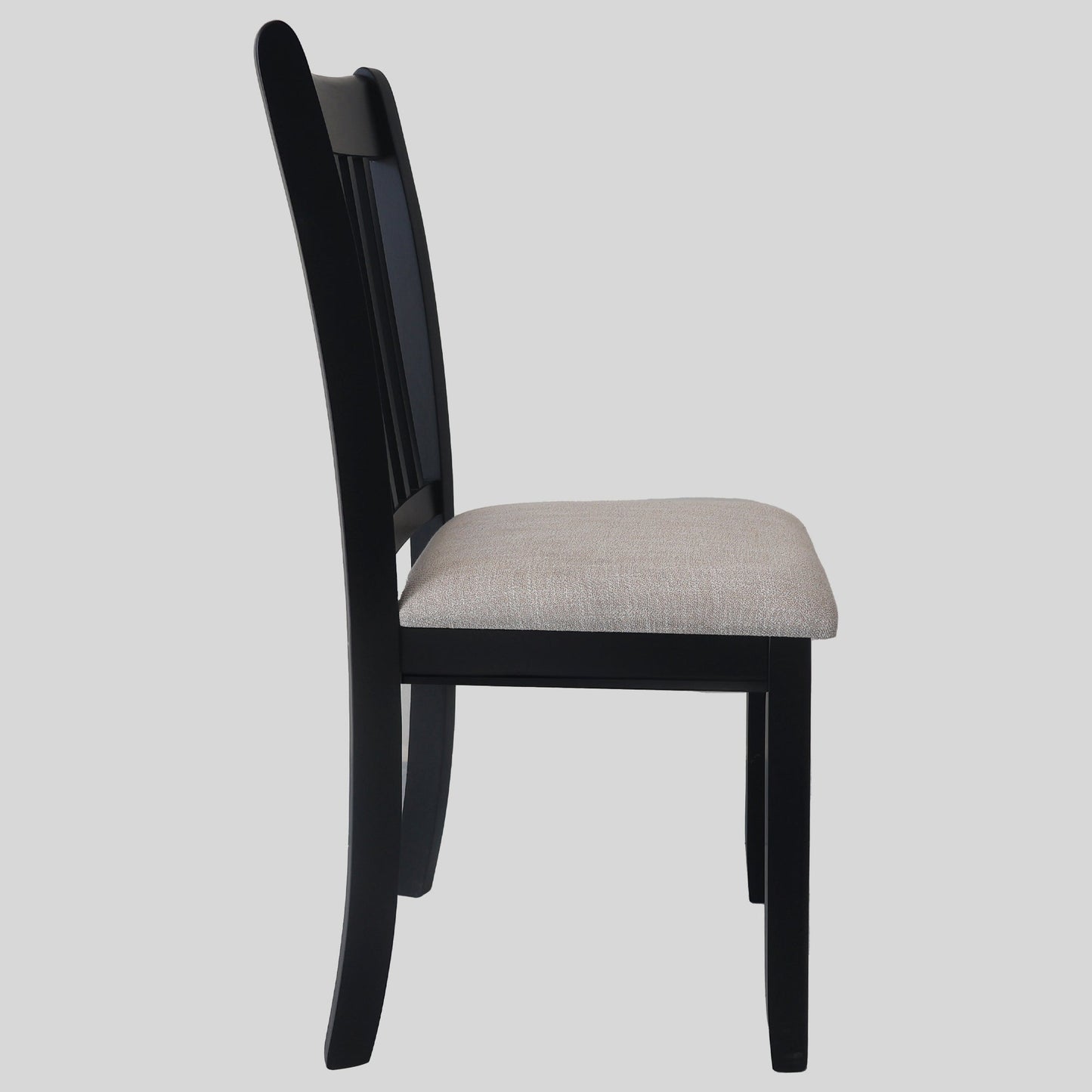 Juego de 2 Sillas de Comedor Negras Tapizadas para Cocina de Estilo Campestre