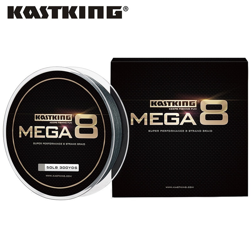 KastKing Mega8 Strong 137M 274M 457M 8 Strand Weaves PE Braided Fishing Line Multifilament 10LB 15LB 20LB 25LB 30LB 40LB 80LB - Korvel