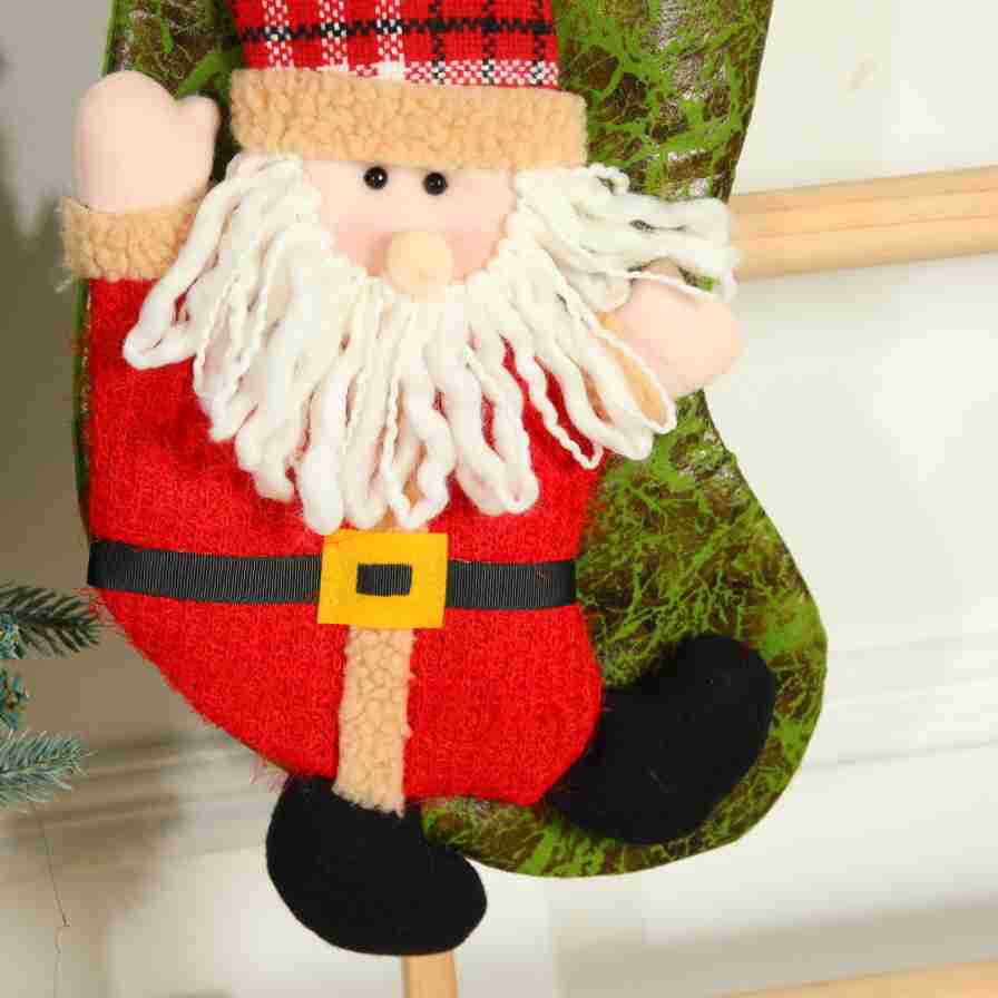 Christmas Socks, Christmas Gift Bag, Christmas Decoration Gift Bag, Christmas Elk Old Man Pendant Gift Bag - Korvel