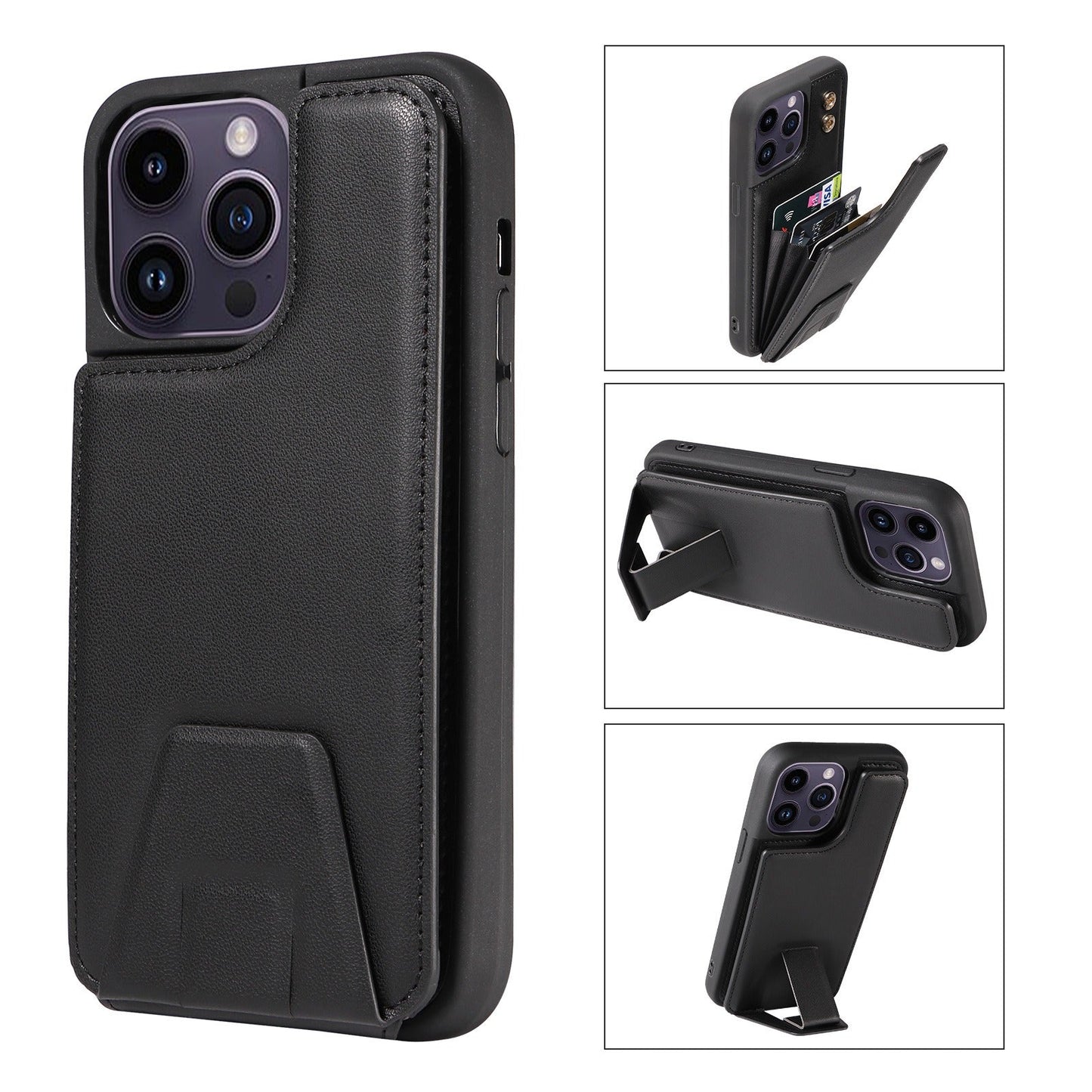 Premium PU Leather Phone Case for Apple 15 & 13 Pro Max
