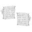 Boucles d'oreilles en diamant taille princesse de 2 carats en or blanc 10K