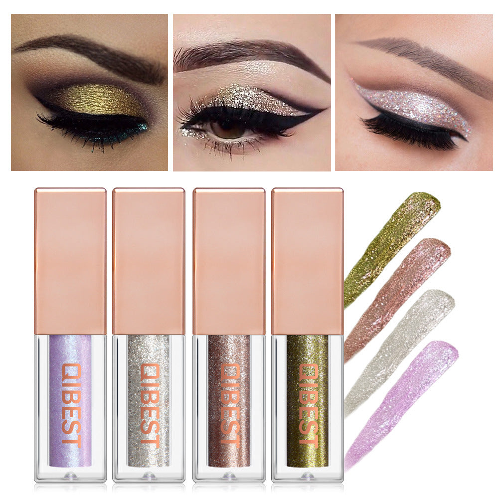 Sombra de Ojos Líquida QIBEST Diamond Pearl - Acabado Brillante y Mate