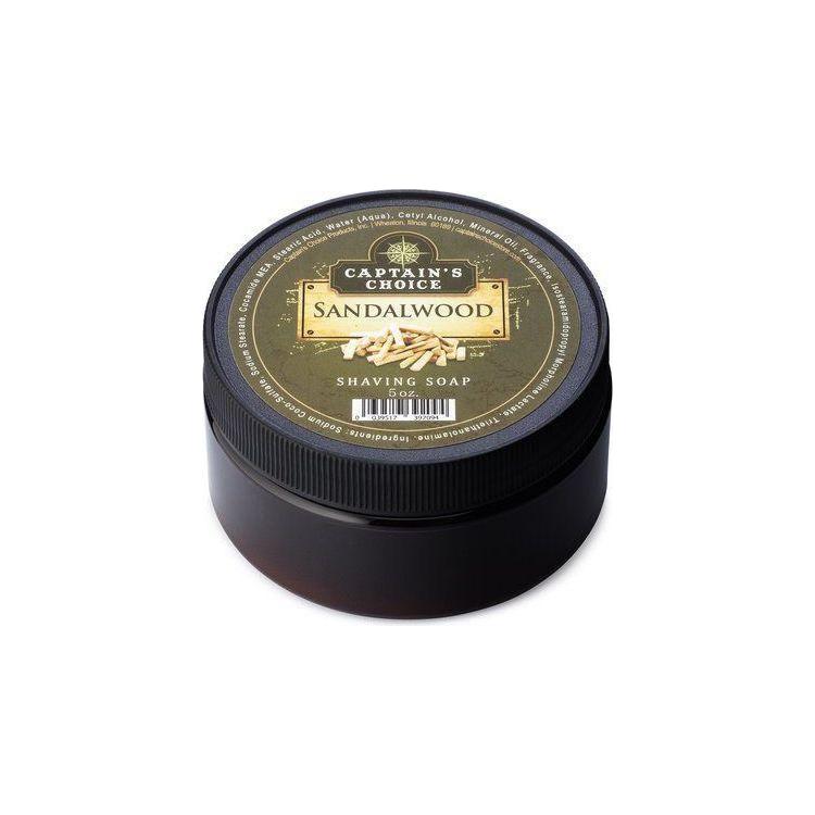 Jabón de Afeitar de Sándalo de Captain's Choice - 5 Oz