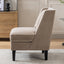 Velvet Upholstered Accent Chair with Cream Piping, Tan and Cream - Korvel