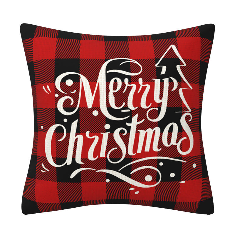 Black and red checkered car letter pillow cover, Amazon home sofa cushion cover, holiday pillow - Korvel