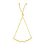 14k Yellow Gold Smooth Curved Bar Lariat Bracelet