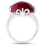 Bague de fiançailles en argent sterling .925 avec rubis teinté de 13,65 carats