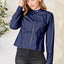Veste zippée classique à col pour femmes pour une élégance au quotidien