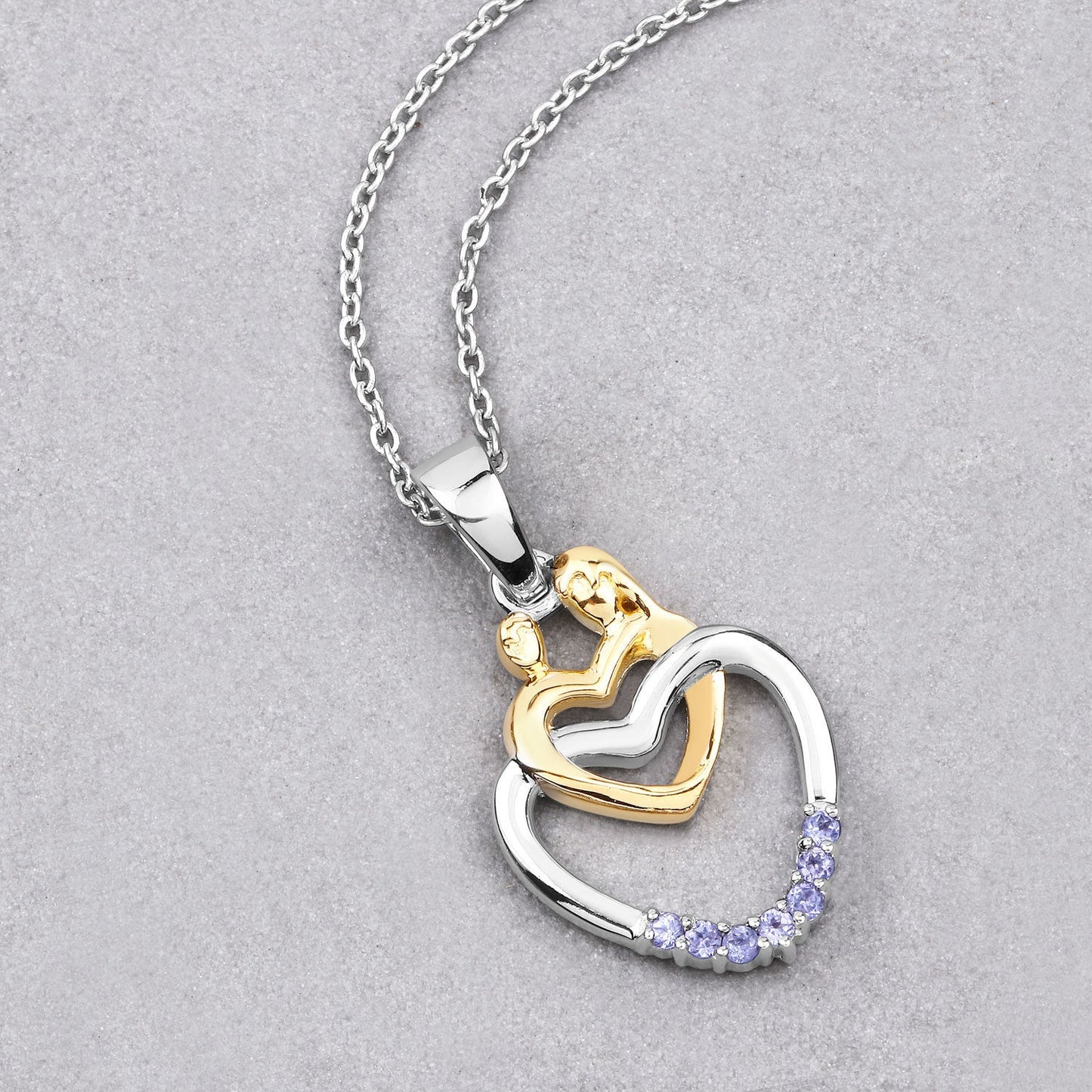 0.14 Carat Genuine Tanzanite Sterling Silver Pendant
