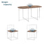 TOPMAX Modern 7-Piece Dining Table Set with Faux Marble Compact 55Inch Kitchen Table Set for 6  White+Cherry - Korvel