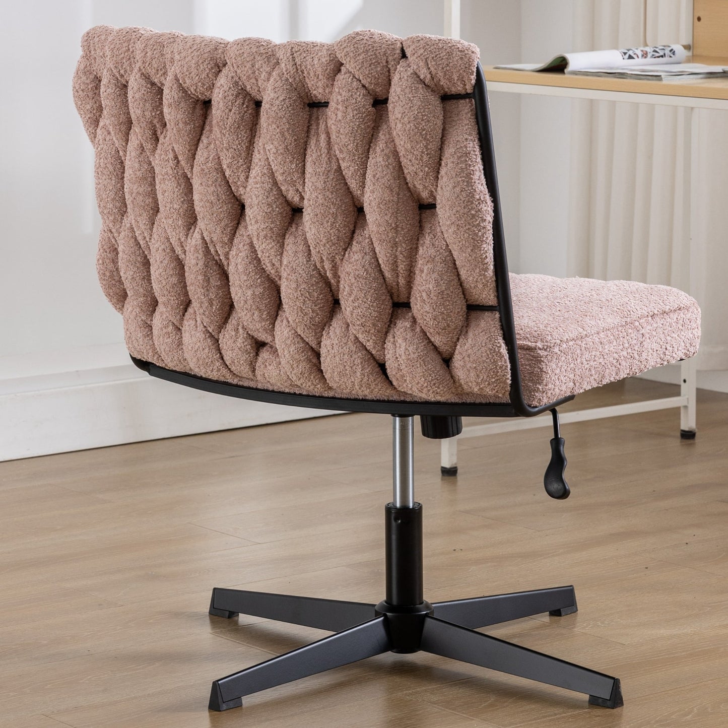 Premium Armless Pink Office Desk Chair