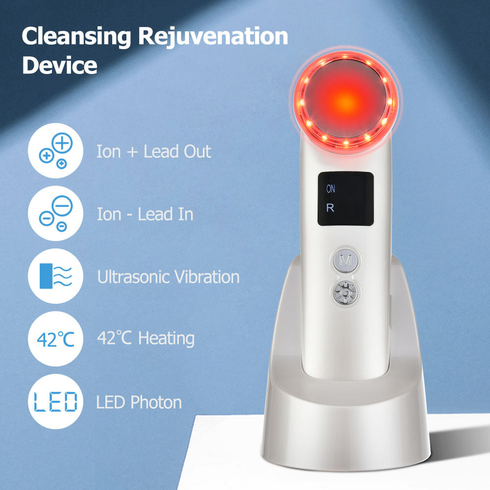 Ultrasound Introduction Instrument HailiCare Positive And Negative Ion Three-Color Light And Warm Cleaning Beauty Instrument - Korvel
