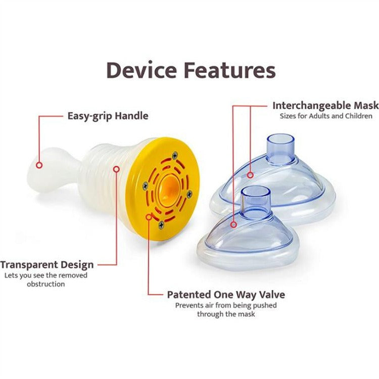 Vital capacity breathing trainer Choking emergency rescue breathing mask Choking Emergency Device - Korvel