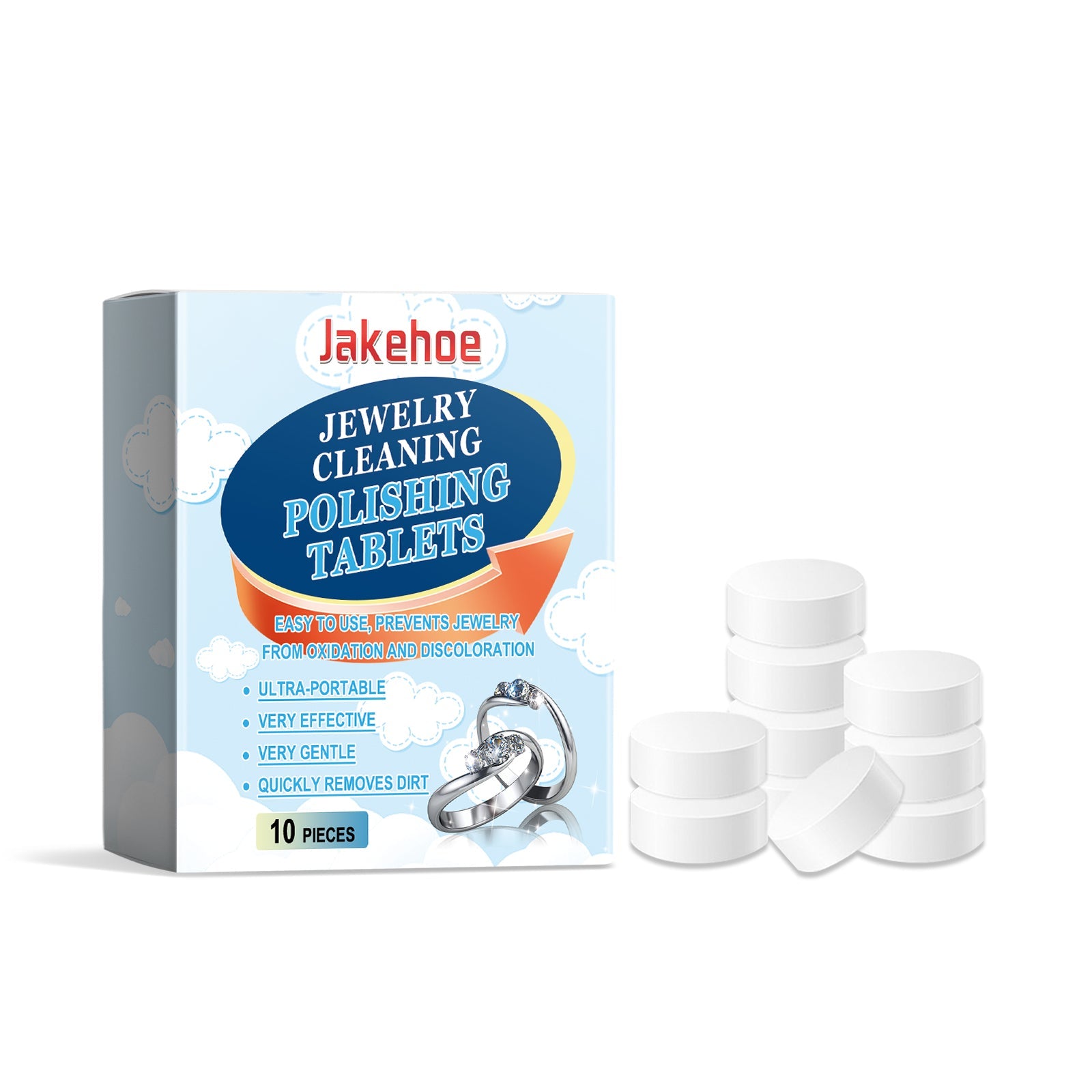 Jewelry Cleaning Effervescent Tablet Jewelry Decontamination Care Cleaning Jewelry Ring Bracelet Cleaning Effervescent Tablet - Korvel