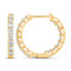 Pendientes Huggies de Diamante Creado en Laboratorio de 2.04 Quilates en Oro Amarillo de 14K