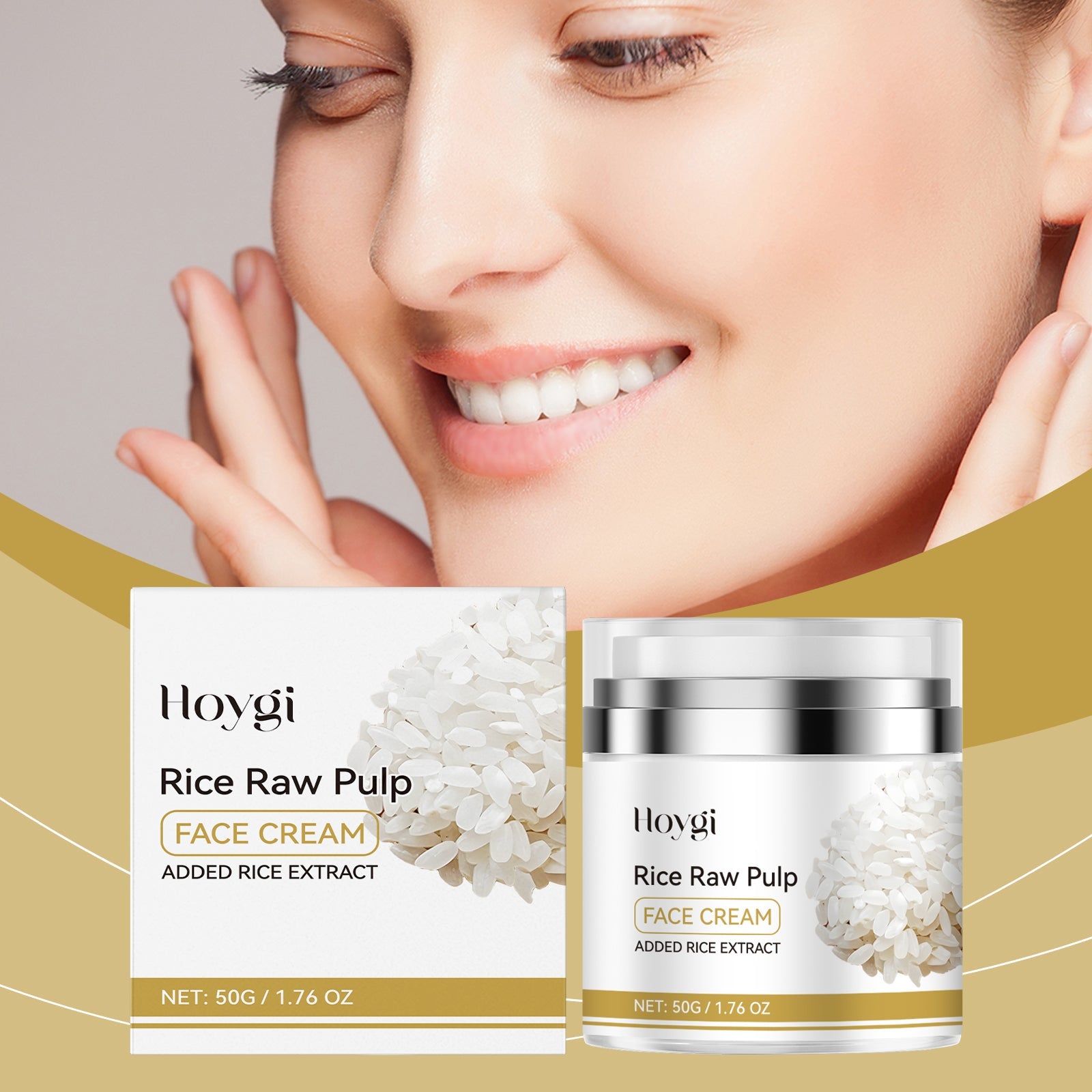 Rice Moisturizing Face Cream Moisturizes Skin With Refreshing, Gentle And Moisturizing Radiance - Korvel