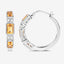 Boucles d'oreilles en argent sterling avec citrine et topaze blanche de 2,88 carats