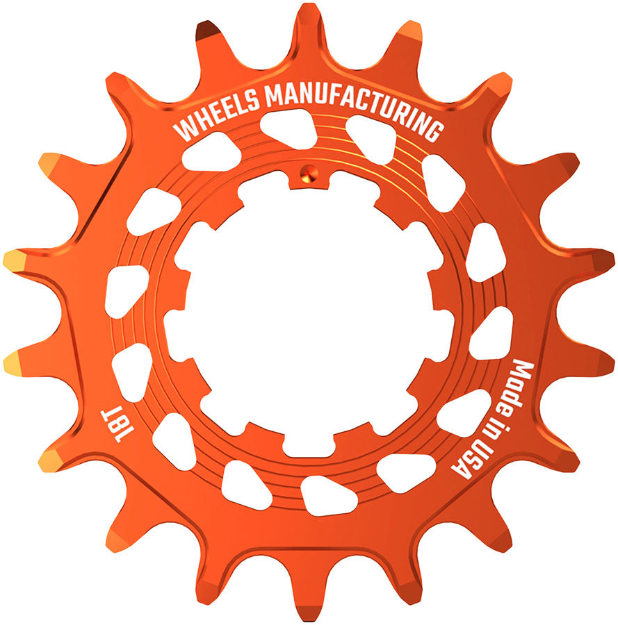 Engranaje SOLO HG de Wheels Manufacturing - 18t para kits SOLO-HG en naranja