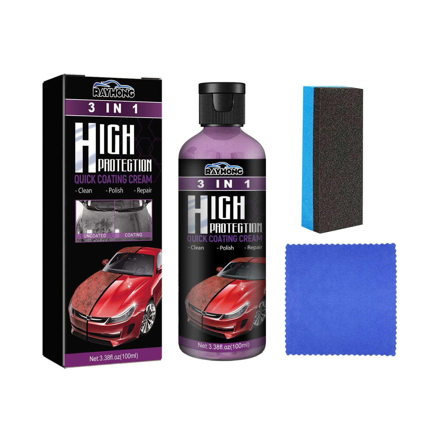 3-in-1 Coating Paste for Car Care and Maintenance