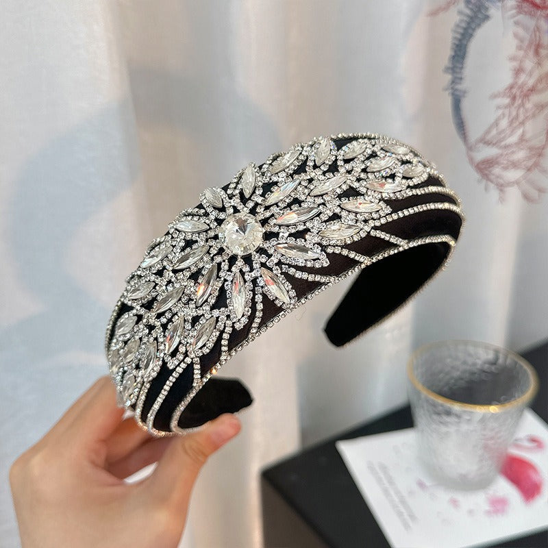 Baroque Wide Brimmed Diamond Headband