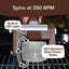 Rechargeable electric roller grill brush, stainless steel, replaceable heads, home cleaning tool, barbecue accessory. - Korvel