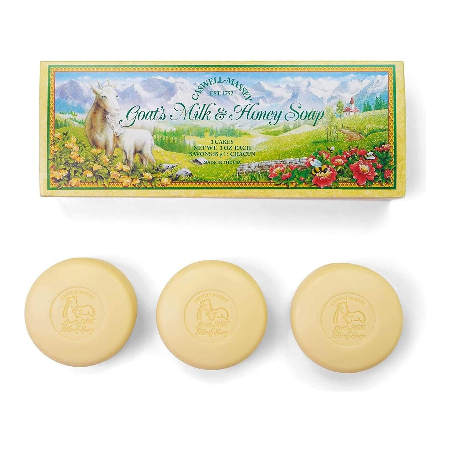 Collection de savons de luxe Caswell-Massey - Boîte de trois barres de 5,8 oz