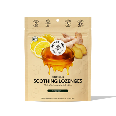 Bonbons au miel au gingembre et au citron de Beekeeper's Naturals, 14 ct